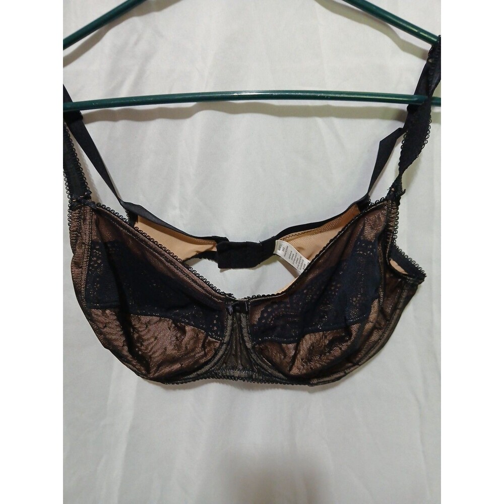 Bra Vanity Fair 34DD Black Lace Underwire Bra RN 16345